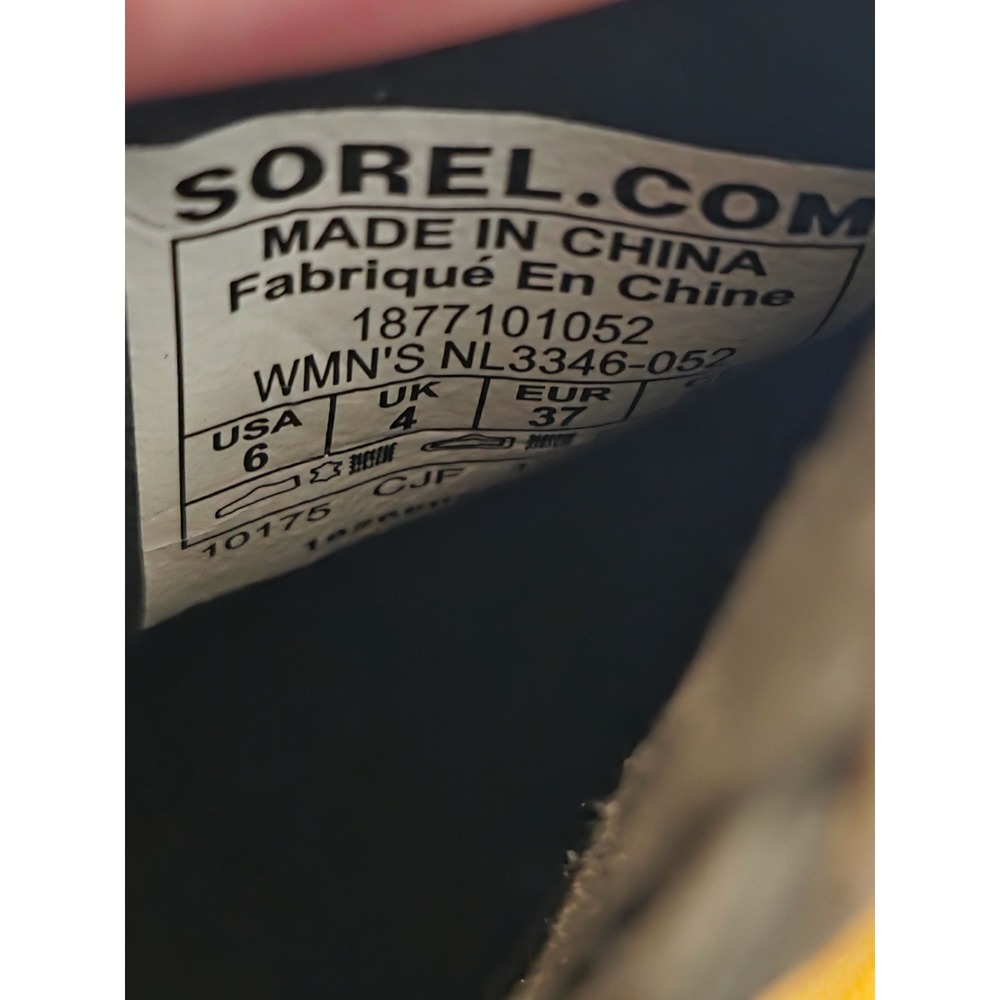Sorel Joan of Arctic Wedge II Chelsea Boots Quarry Grey Leather NL3346-052 6 - Picture 5 of 6